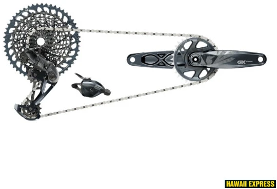 Pavarų grupė SRAM GX Eagle DUB Groupset Lunar (Rear Der, Trigger Shifter w Clamp, Crankset DUB 12s 175 BOOST w DM 32t X-SYNC Chainring, Chain 126 links 12s, Cassette XG-1275 10-52t, Chaingap Gauge)