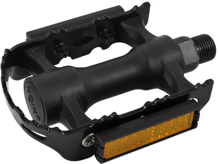 Pedalai Union 931 9/16" juodi su atšvaitais