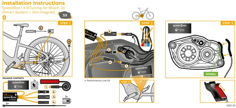 Priedas elektriniam dviračiui SpeedBox 1.5 B.Tuning for Bosch SX (Smart System +Rim Magnet)