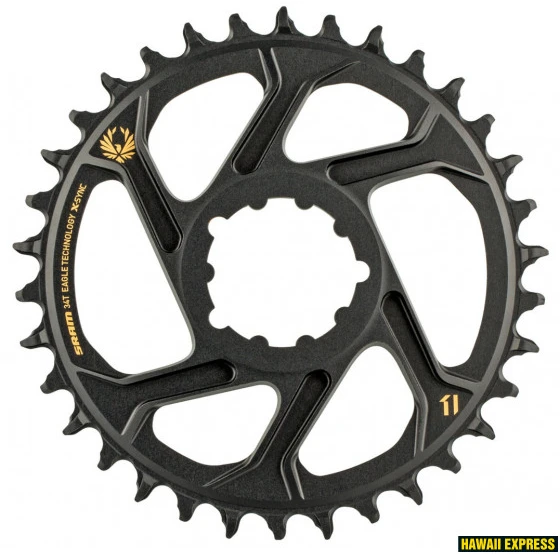 Priekinis dantratis SRAM MTB Eagle X-Sync2 Direct Mount alu 11-speed 6mm offset 32T auksinis