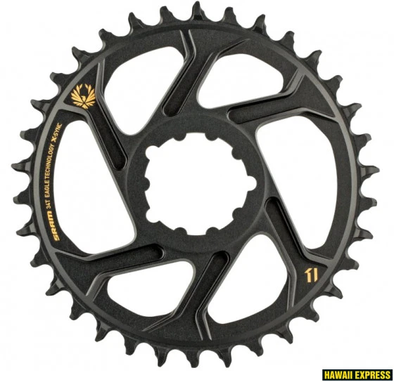 Priekinis dantratis SRAM MTB Eagle X-Sync2 Direct Mount alu 11-speed 3mm offset 34T auksinis
