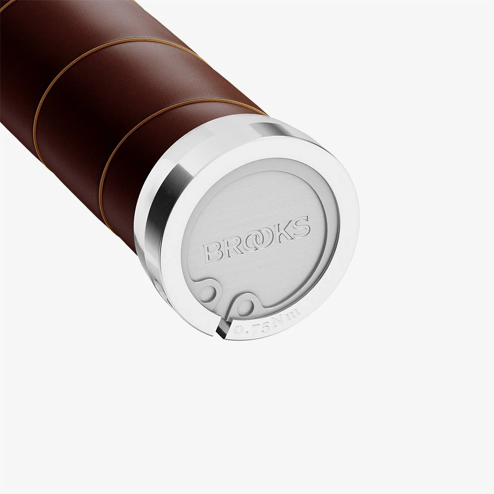 Rankenėlės Brooks odinės GRIPS 130/130 Rudos