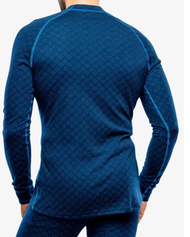Termo marškinėliai Thermowave vyr. Merino Xtreme ilgom rankovėm mėlyni
