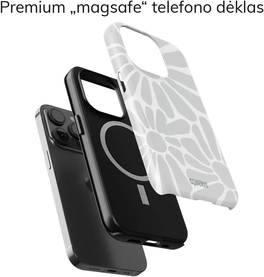 Coveris Telefono dėklas Magsafe "Abstract Bloomscape" iPhone 12-17, Samsung S22-26, Google Pixel 10/Pro/ProXL modeliams