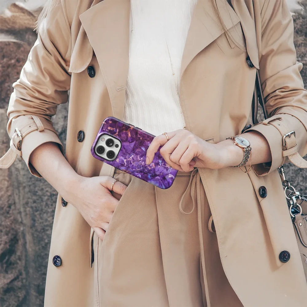 Coveris Telefono dėklas Magsafe "Amethyst" iPhone 12-17, Samsung S22-26, Google Pixel 10/Pro/ProXL modeliams