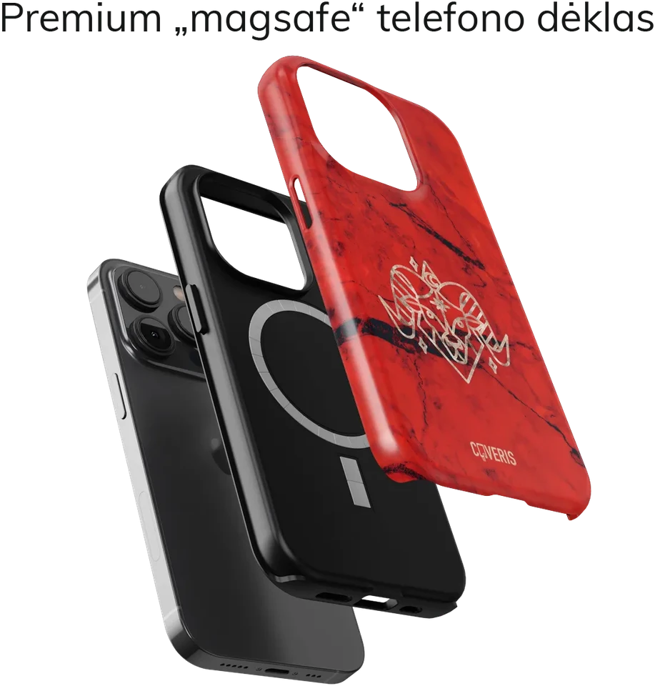 Coveris Telefono dėklas Magsafe "Aries" iPhone 12-17, Samsung S22-26, Google Pixel 10/Pro/ProXL modeliams
