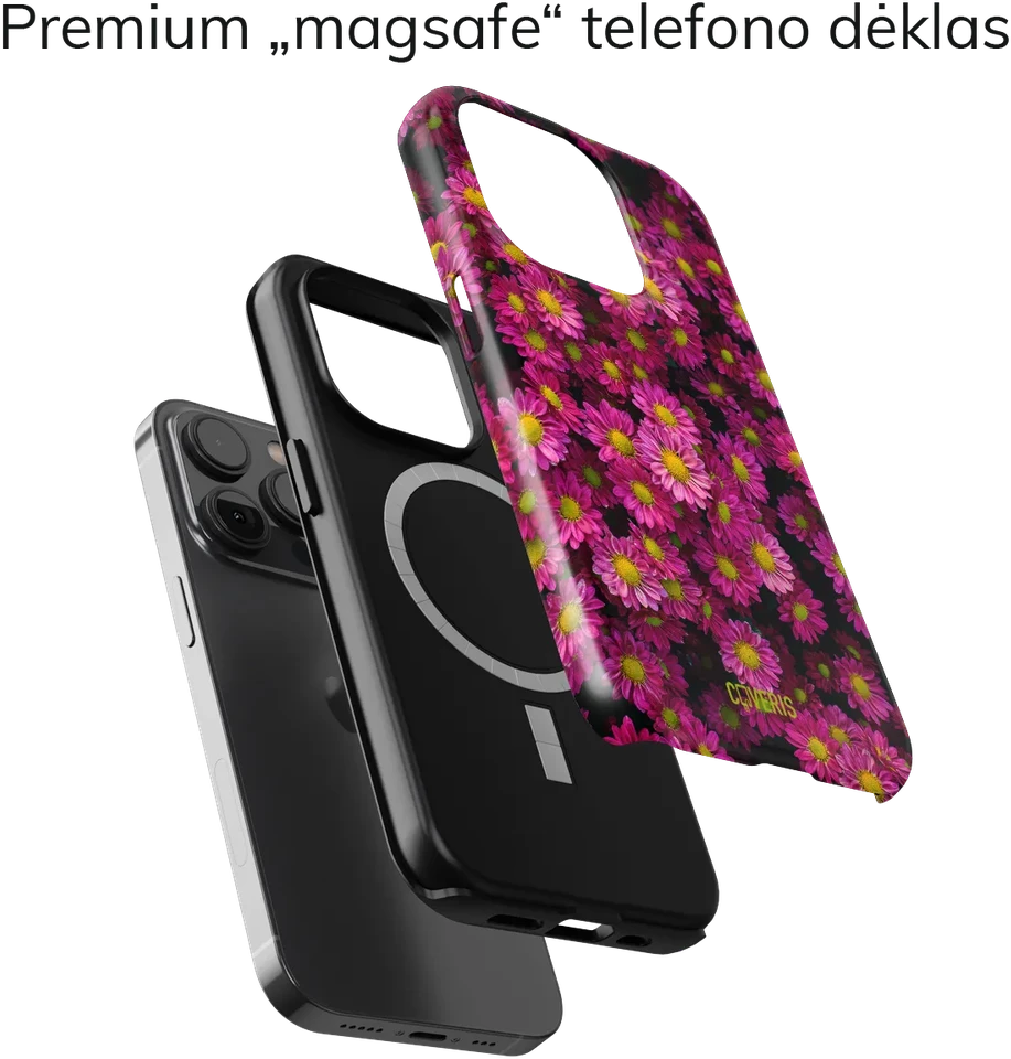 Coveris Telefono dėklas Magsafe "Aster" iPhone 12-17, Samsung S22-26, Google Pixel 10/Pro/ProXL modeliams
