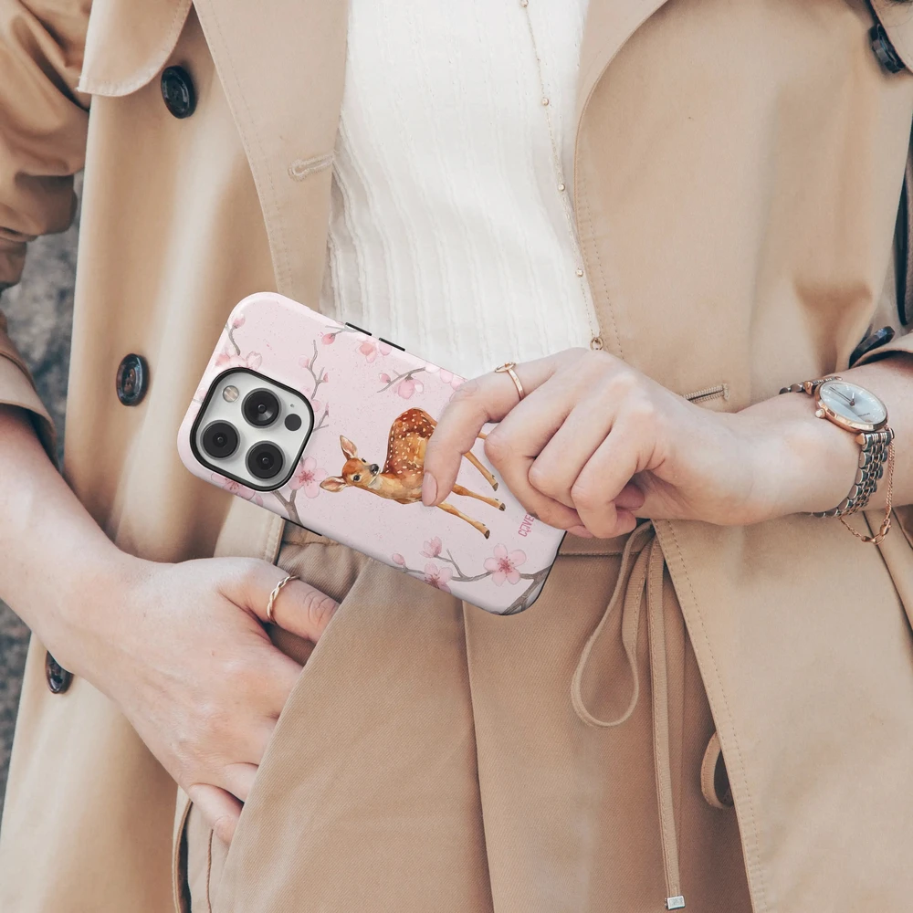 Coveris Telefono dėklas Magsafe "Bambi" iPhone 12-17, Samsung S22-26, Google Pixel 10/Pro/ProXL modeliams