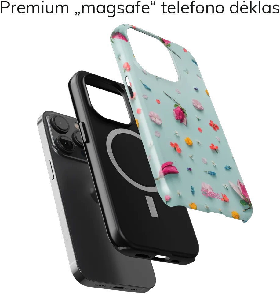 Coveris Telefono dėklas Magsafe "Blossom3" iPhone 12-17, Samsung S22-26, Google Pixel 10/Pro/ProXL modeliams
