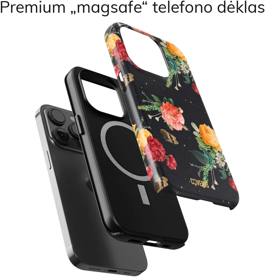 Coveris Telefono dėklas Magsafe "Blossom4" iPhone 12-17, Samsung S22-26, Google Pixel 10/Pro/ProXL modeliams
