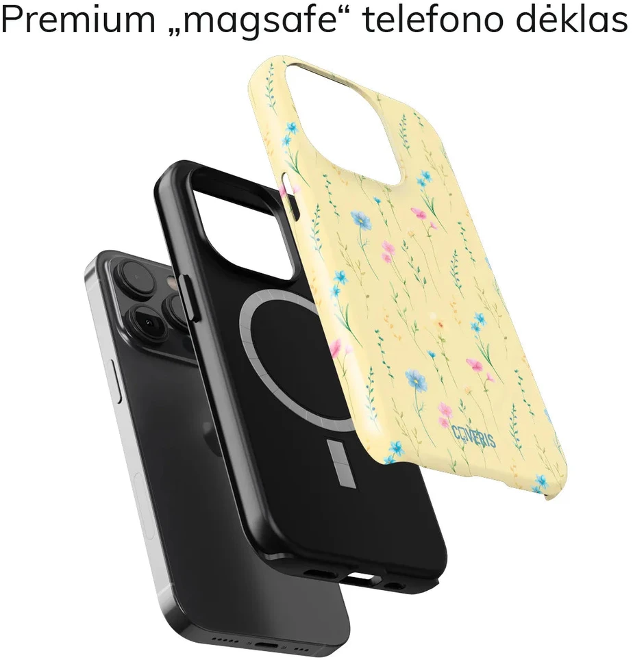 Coveris Telefono dėklas Magsafe "Bouquet-2" iPhone 12-17, Samsung S22-26, Google Pixel 10/Pro/ProXL modeliams