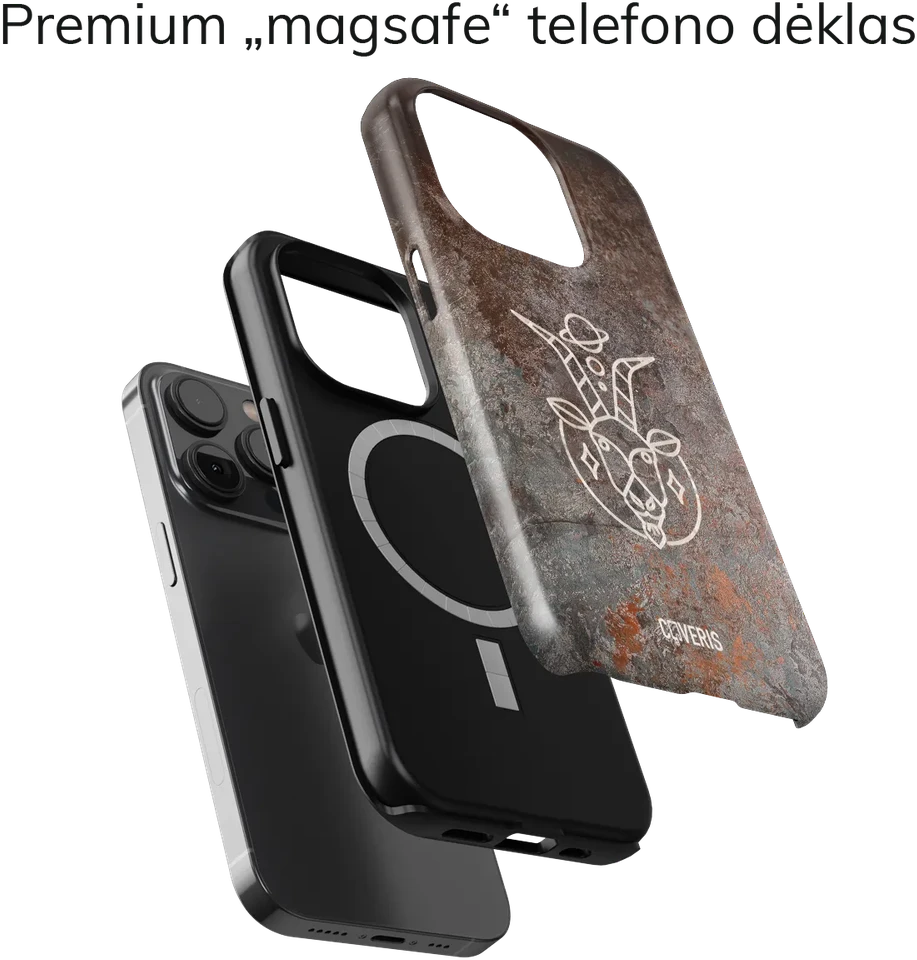 Coveris Telefono dėklas Magsafe "Capricornus" iPhone 12-17, Samsung S22-26, Google Pixel 10/Pro/ProXL modeliams