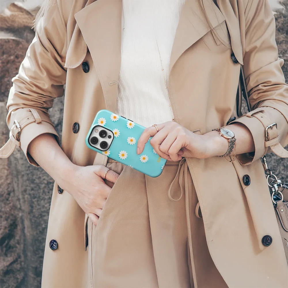 Coveris Telefono dėklas Magsafe "Chamomile" iPhone 12-17, Samsung S22-26, Google Pixel 10/Pro/ProXL modeliams