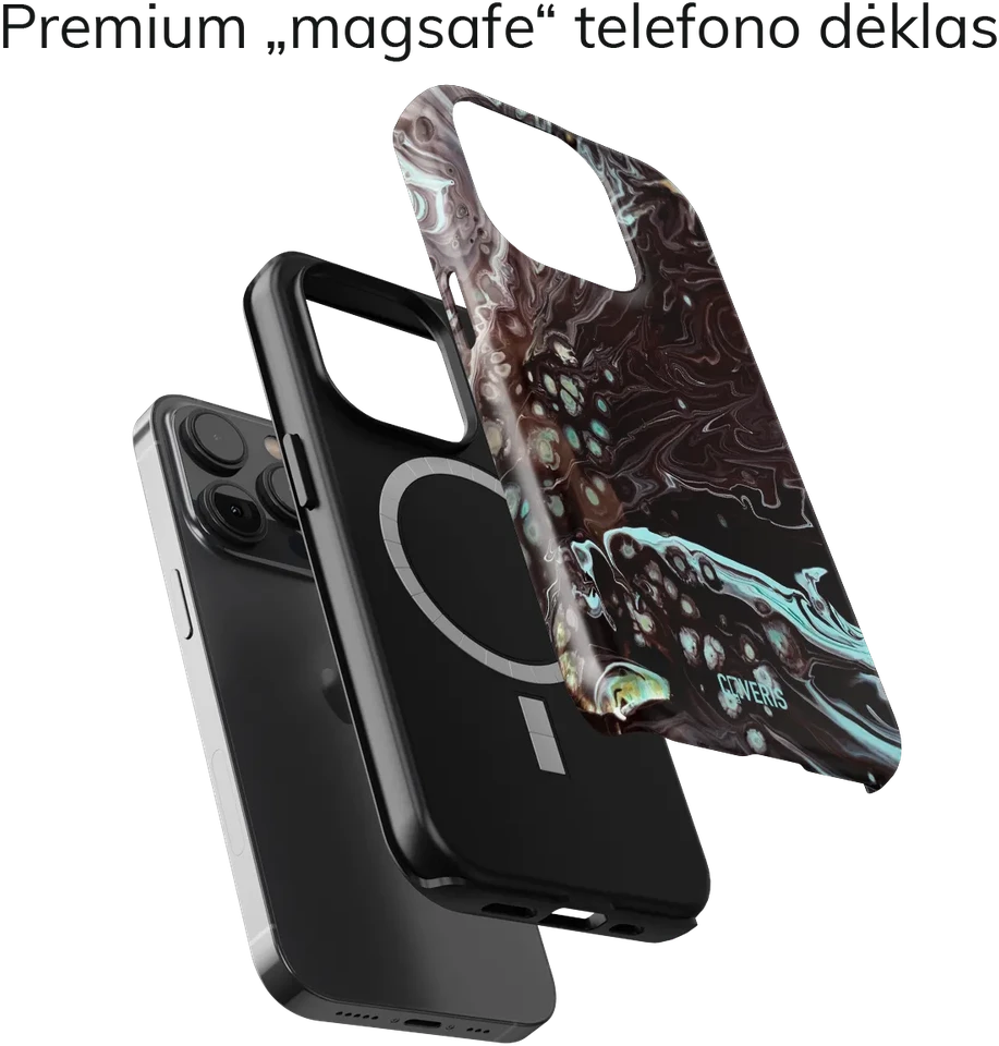 Coveris Telefono dėklas Magsafe "Chaos" iPhone 12-17, Samsung S22-26, Google Pixel 10/Pro/ProXL modeliams
