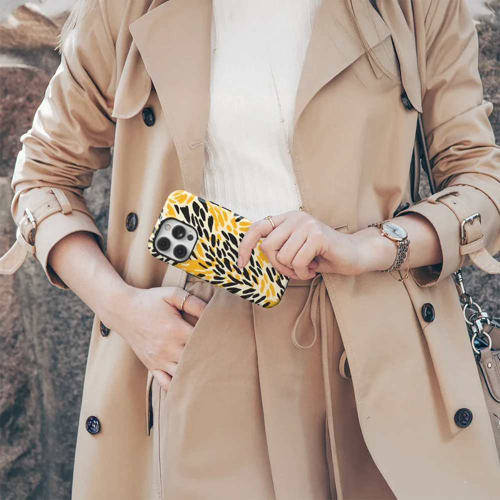 Coveris Telefono dėklas Magsafe "Cheetah" iPhone 12-17, Samsung S22-26, Google Pixel 10/Pro/ProXL modeliams