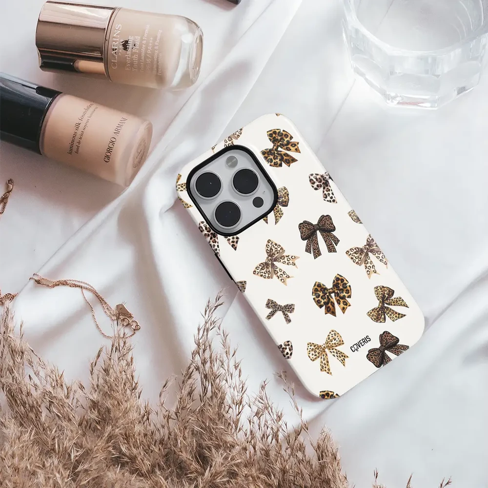 Coveris Telefono dėklas Magsafe "Chic Bows" iPhone 12-17, Samsung S22-26, Google Pixel 10/Pro/ProXL modeliams