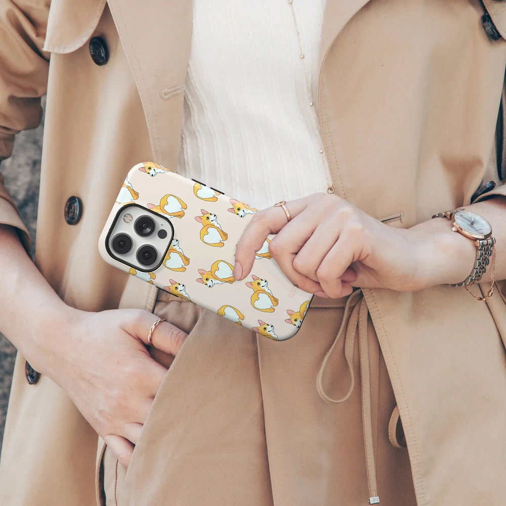 Coveris Telefono dėklas Magsafe "Corgi" iPhone 12-17, Samsung S22-26, Google Pixel 10/Pro/ProXL modeliams