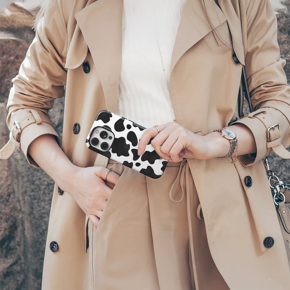 Coveris Telefono dėklas Magsafe "Cow" iPhone 12-17, Samsung S22-26, Google Pixel 10/Pro/ProXL modeliams
