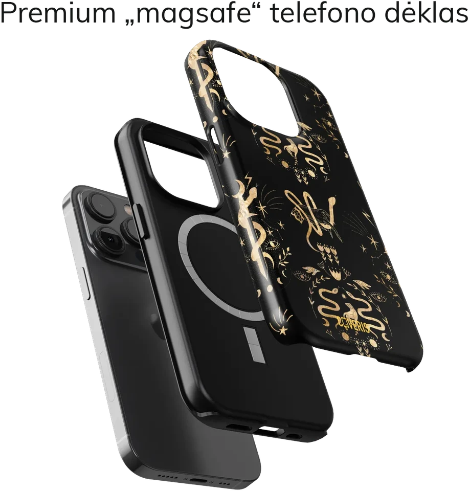 Coveris Telefono dėklas Magsafe "Enigma" iPhone 12-17, Samsung S22-26, Google Pixel 10/Pro/ProXL modeliams