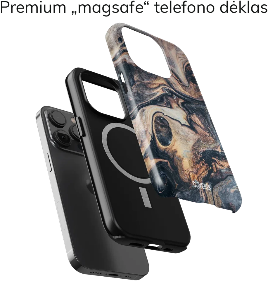 Coveris Telefono dėklas Magsafe "Face" iPhone 12-17, Samsung S22-26, Google Pixel 10/Pro/ProXL modeliams