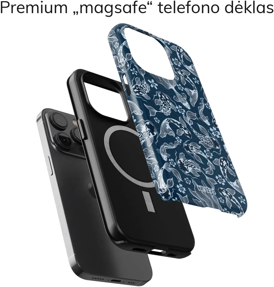 Coveris Telefono dėklas Magsafe "Fishtopia" iPhone 12-17, Samsung S22-26, Google Pixel 10/Pro/ProXL modeliams