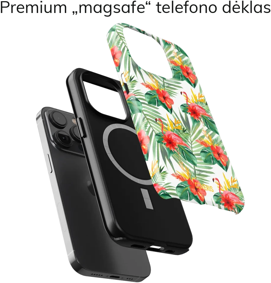 Coveris Telefono dėklas Magsafe "Flamingfizz" iPhone 12-17, Samsung S22-26, Google Pixel 10/Pro/ProXL modeliams