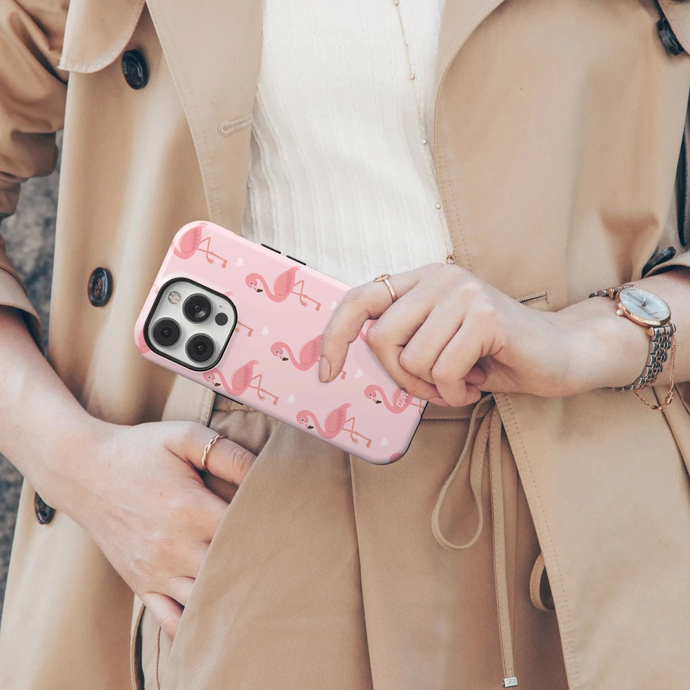 Coveris Telefono dėklas Magsafe "Flamingo" iPhone 12-17, Samsung S22-26, Google Pixel 10/Pro/ProXL modeliams