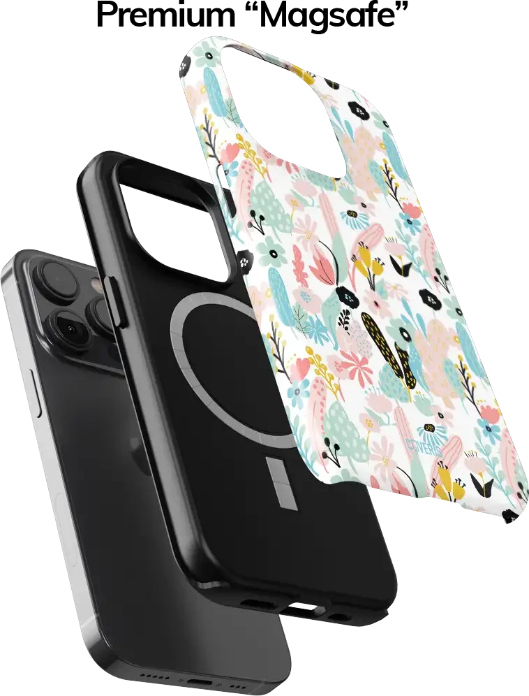 Coveris Telefono dėklas Magsafe "Fleur" iPhone 12-17, Samsung S22-26, Google Pixel 10/Pro/ProXL modeliams