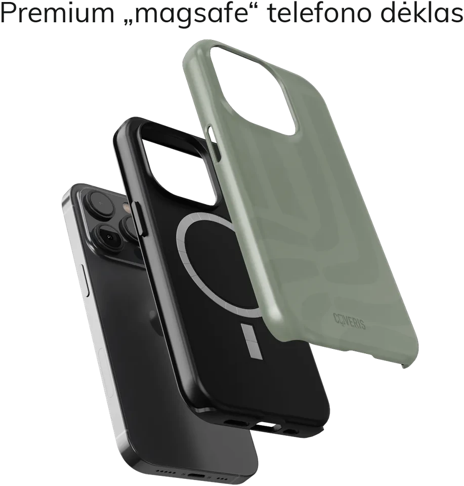 Coveris Telefono dėklas Magsafe "Forest" iPhone 12-17, Samsung S22-26, Google Pixel 10/Pro/ProXL modeliams