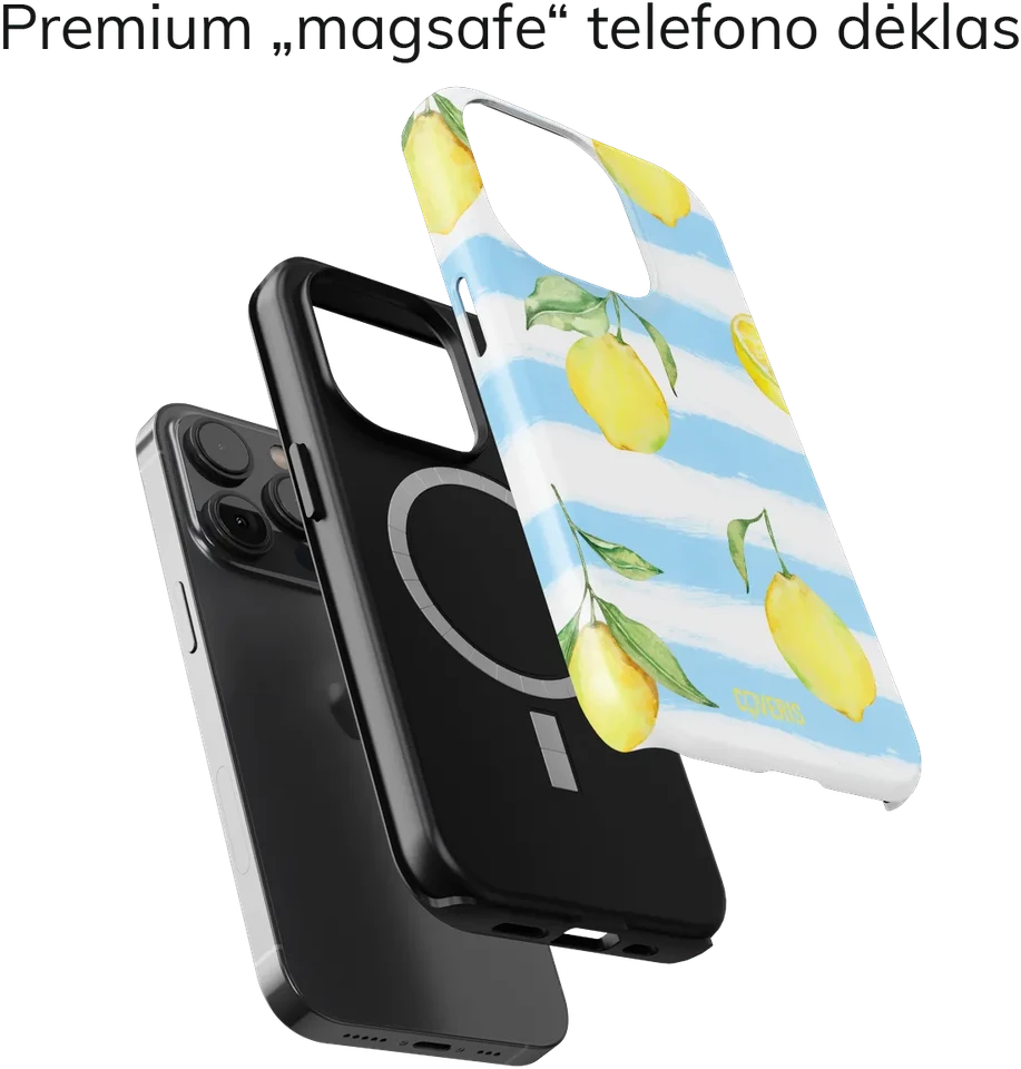 Coveris Telefono dėklas Magsafe "Freshly Squeezed" iPhone 12-17, Samsung S22-26, Google Pixel 10/Pro/ProXL modeliams