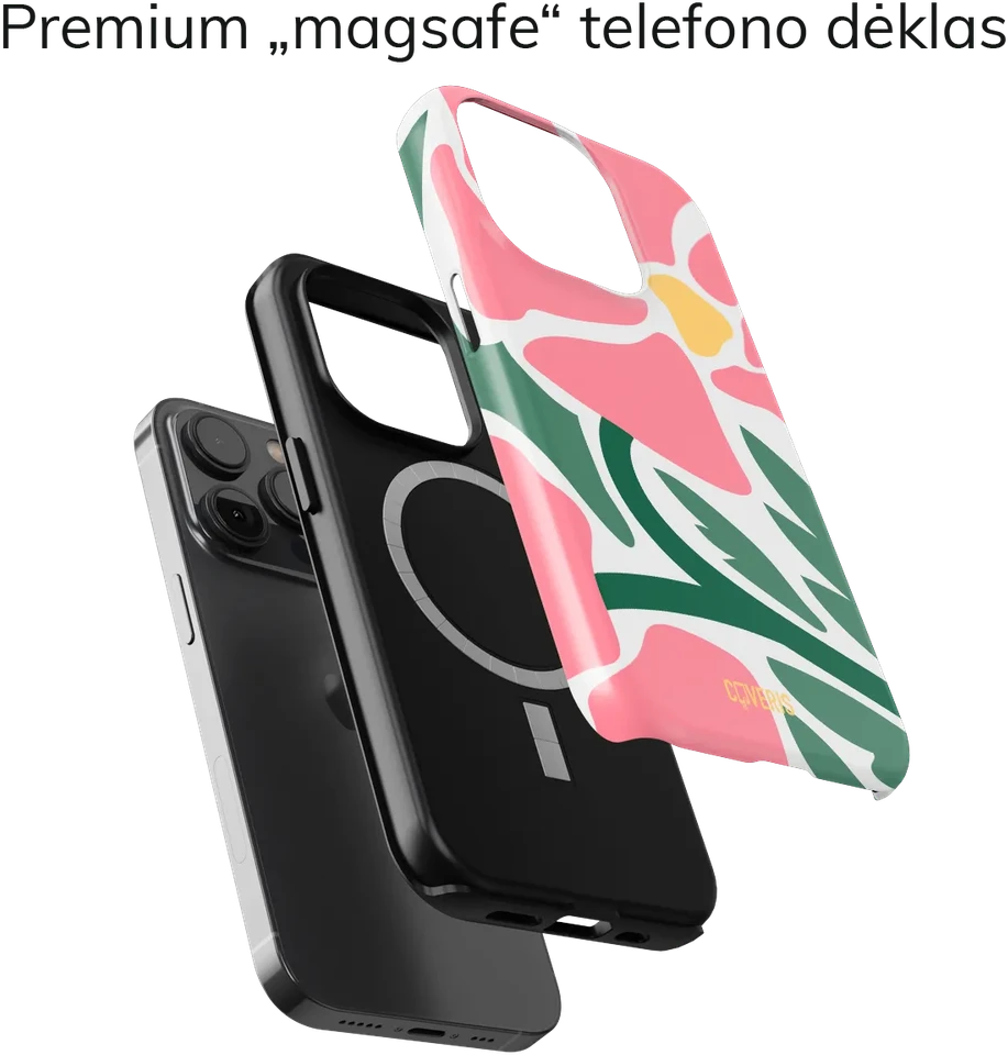 Coveris Telefono dėklas Magsafe "Garden Pop" iPhone 12-17, Samsung S22-26, Google Pixel 10/Pro/ProXL modeliams