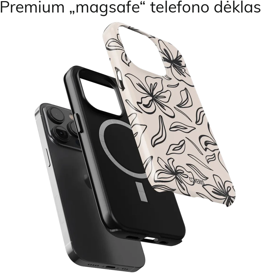 Coveris Telefono dėklas Magsafe "GardenGlam" iPhone 12-17, Samsung S22-26, Google Pixel 10/Pro/ProXL modeliams