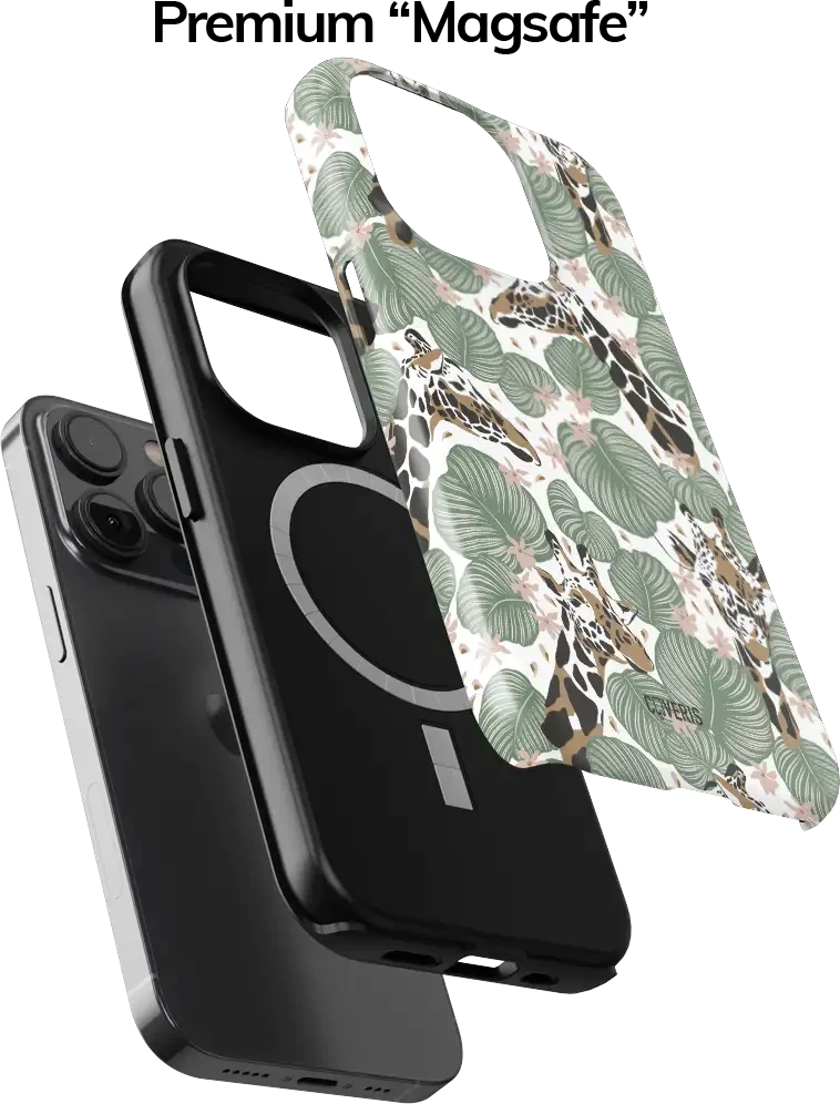 Coveris Telefono dėklas Magsafe "Giraffe" iPhone 12-17, Samsung S22-26, Google Pixel 10/Pro/ProXL modeliams