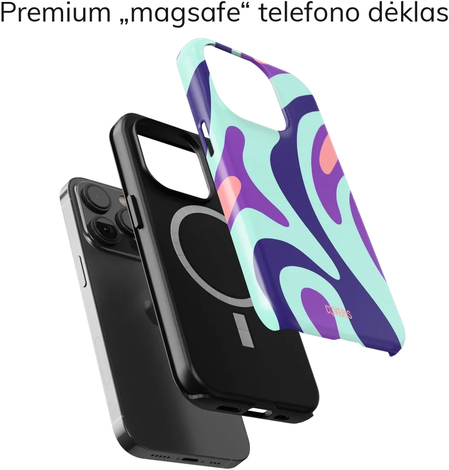 Coveris Telefono dėklas Magsafe "Glimmer" iPhone 12-17, Samsung S22-26, Google Pixel 10/Pro/ProXL modeliams