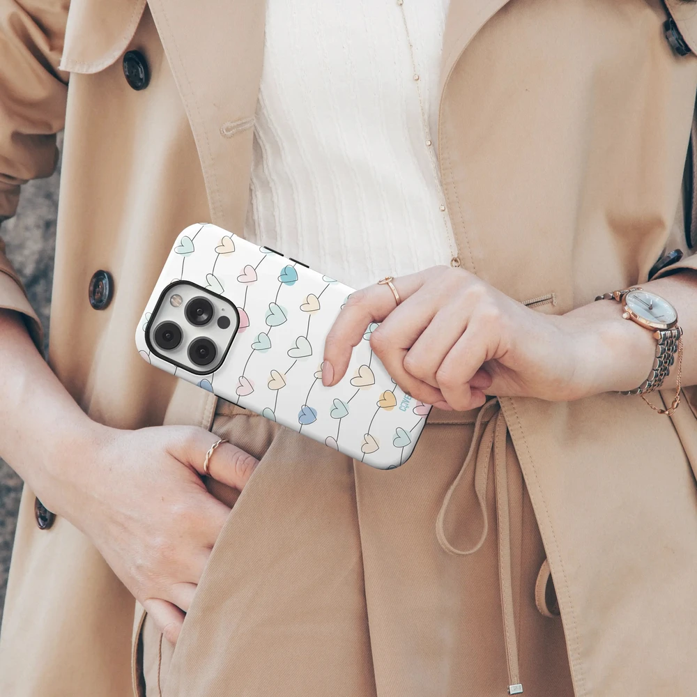 Coveris Telefono dėklas Magsafe "Heart Trails" iPhone 12-17, Samsung S22-26, Google Pixel 10/Pro/ProXL modeliams