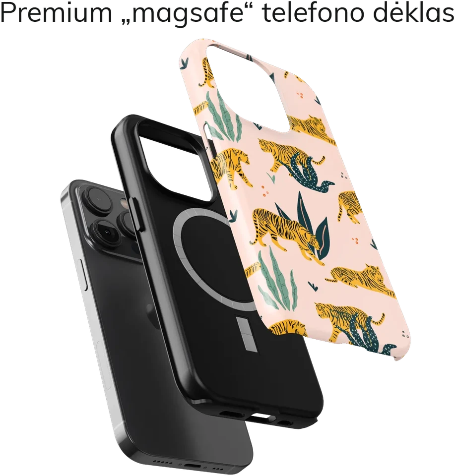 Coveris Telefono dėklas Magsafe "Jungle Roar" iPhone 12-17, Samsung S22-26, Google Pixel 10/Pro/ProXL modeliams