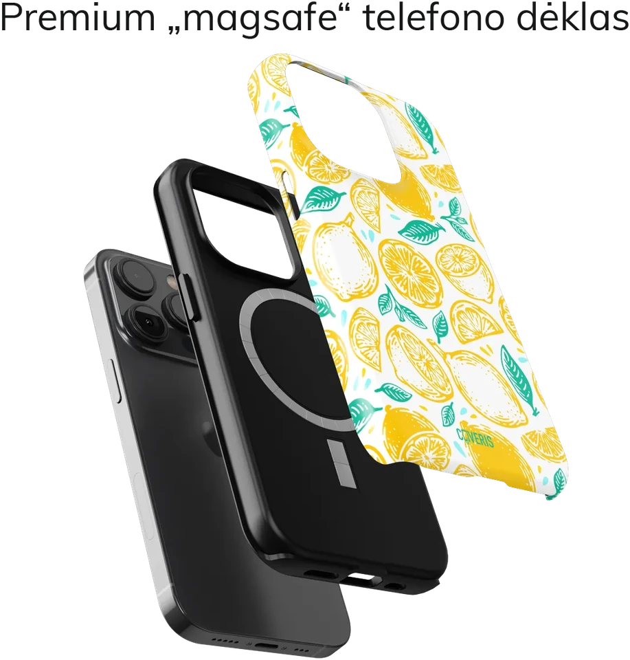 Coveris Telefono dėklas Magsafe "Lemonlush" iPhone 12-17, Samsung S22-26, Google Pixel 10/Pro/ProXL modeliams