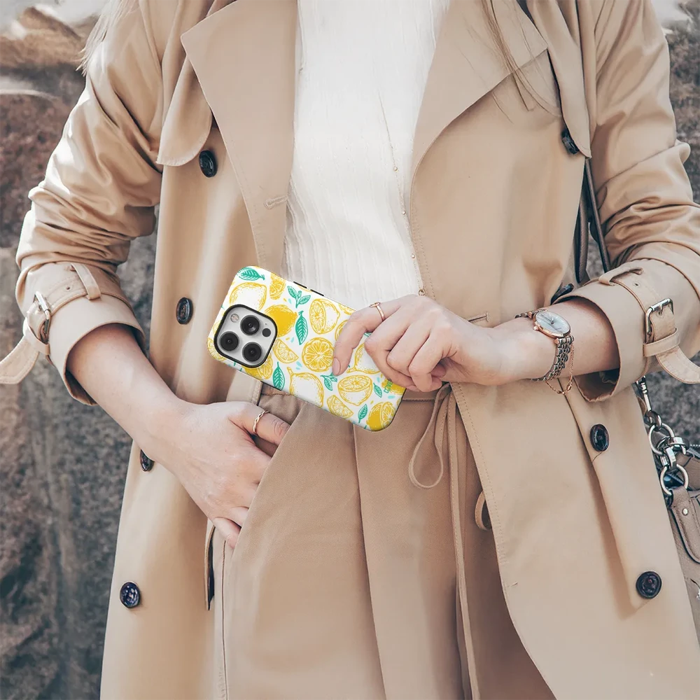 Coveris Telefono dėklas Magsafe "Lemonlush" iPhone 12-17, Samsung S22-26, Google Pixel 10/Pro/ProXL modeliams