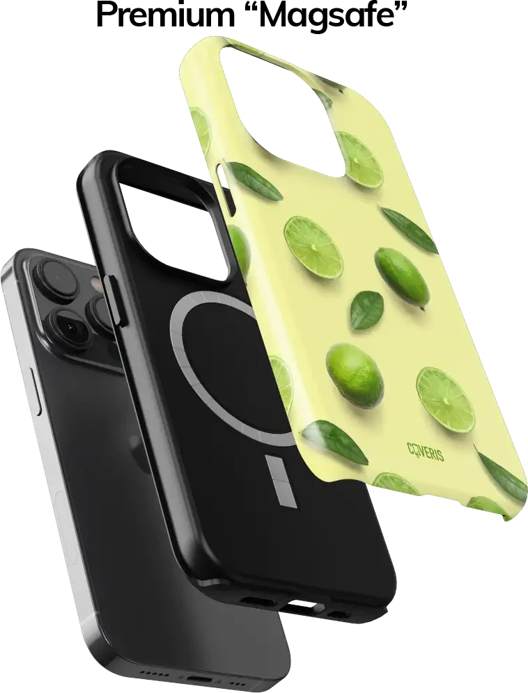Coveris Telefono dėklas Magsafe "Lime Splash" iPhone 12-17, Samsung S22-26, Google Pixel 10/Pro/ProXL modeliams