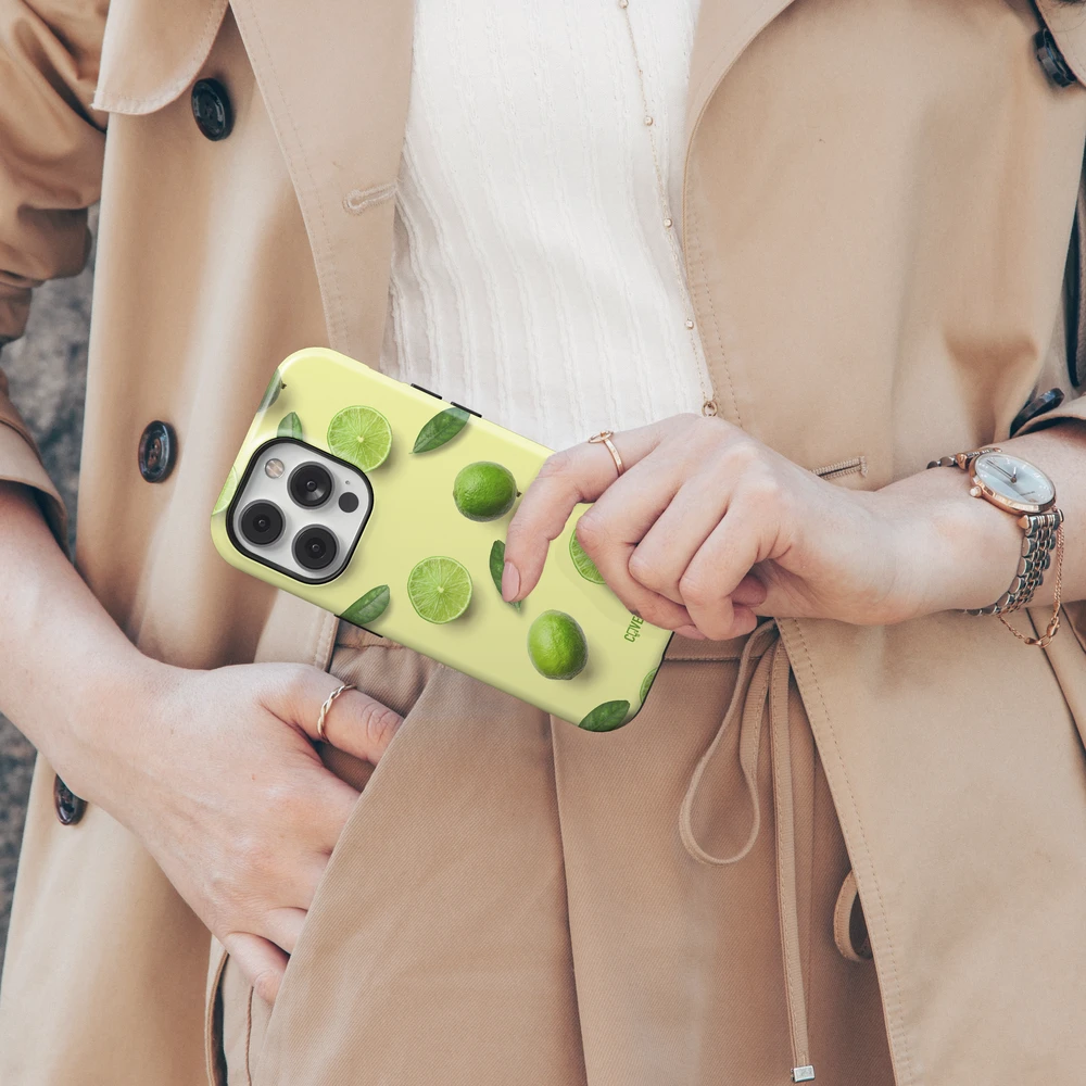 Coveris Telefono dėklas Magsafe "Lime Splash" iPhone 12-17, Samsung S22-26, Google Pixel 10/Pro/ProXL modeliams