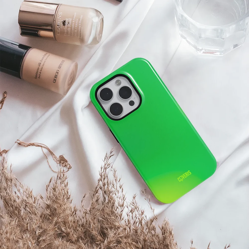 Coveris Telefono dėklas Magsafe "Lime Statement" iPhone 12-17, Samsung S22-26, Google Pixel 10/Pro/ProXL modeliams