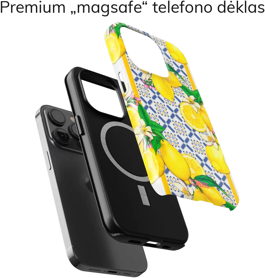 Coveris Telefono dėklas Magsafe "Limoncello Dreams" iPhone 12-17, Samsung S22-26, Google Pixel 10/Pro/ProXL modeliams