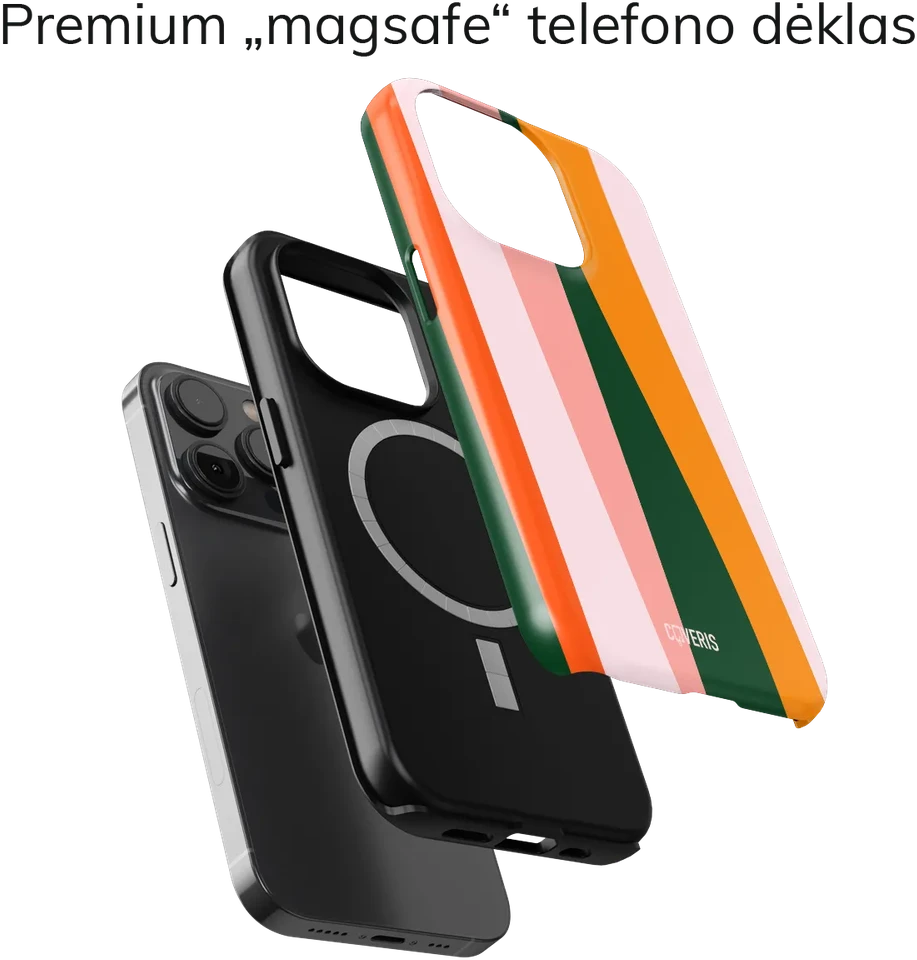 Coveris Telefono dėklas Magsafe "Linear" iPhone 12-17, Samsung S22-26, Google Pixel 10/Pro/ProXL modeliams