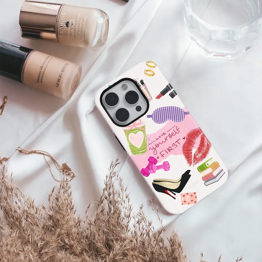 Coveris Telefono dėklas Magsafe "Love Yourself" iPhone 12-17, Samsung S22-26, Google Pixel 10/Pro/ProXL modeliams
