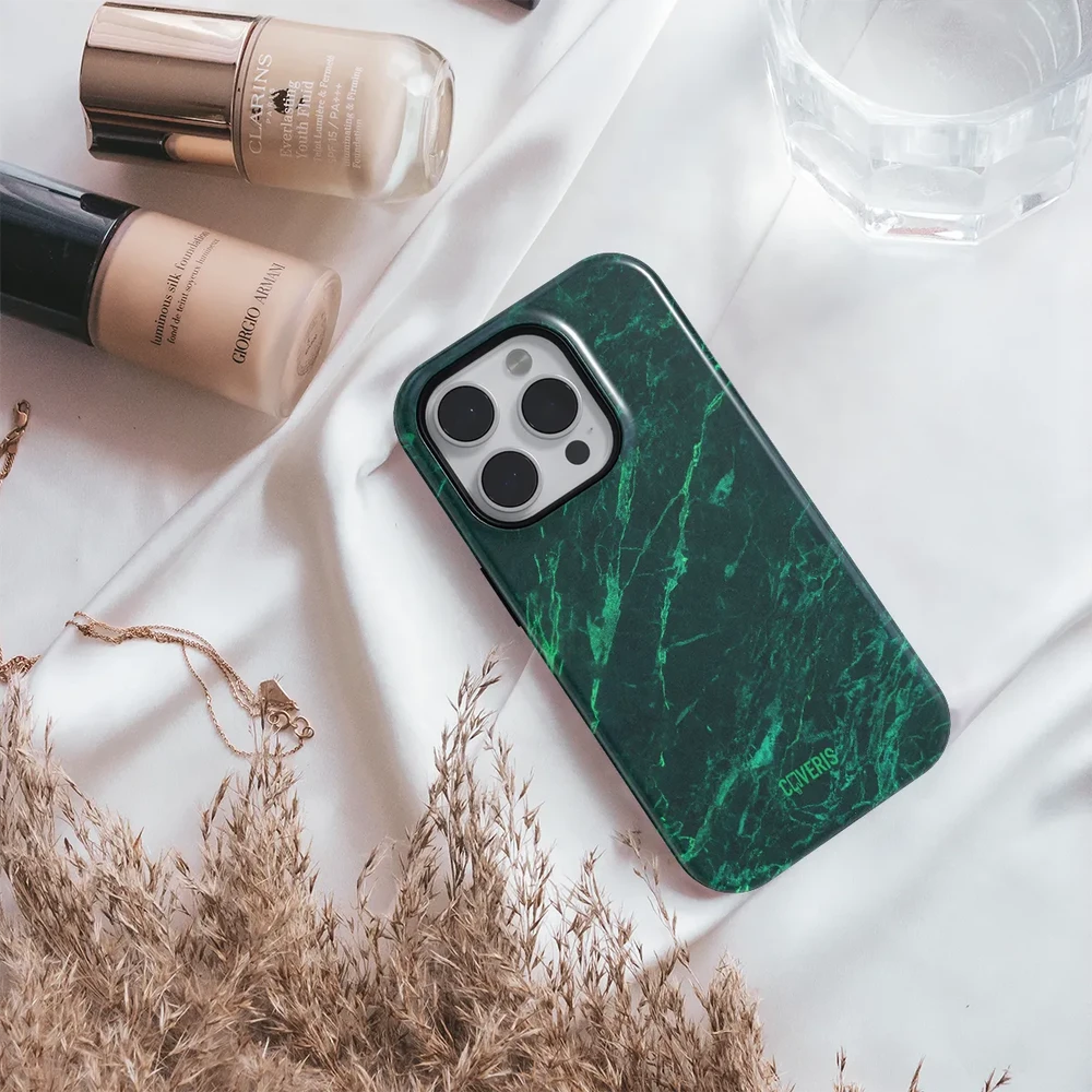Coveris Telefono dėklas Magsafe "Malachite" iPhone 12-17, Samsung S22-26, Google Pixel 10/Pro/ProXL modeliams