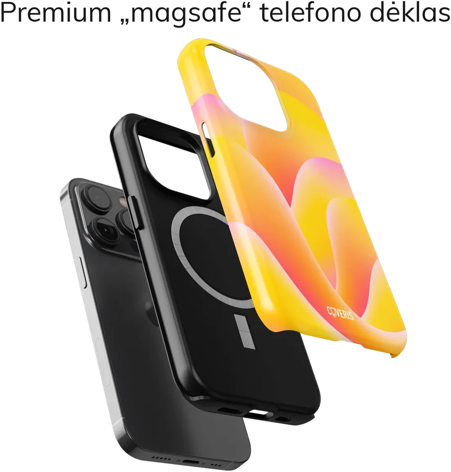 Coveris Telefono dėklas Magsafe "Melon" iPhone 12-17, Samsung S22-26, Google Pixel 10/Pro/ProXL modeliams
