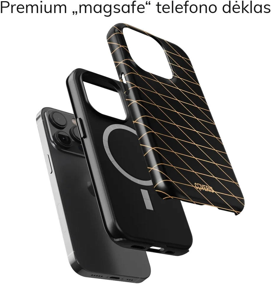 Coveris Telefono dėklas Magsafe "Menseful" iPhone 12-17, Samsung S22-26, Google Pixel 10/Pro/ProXL modeliams