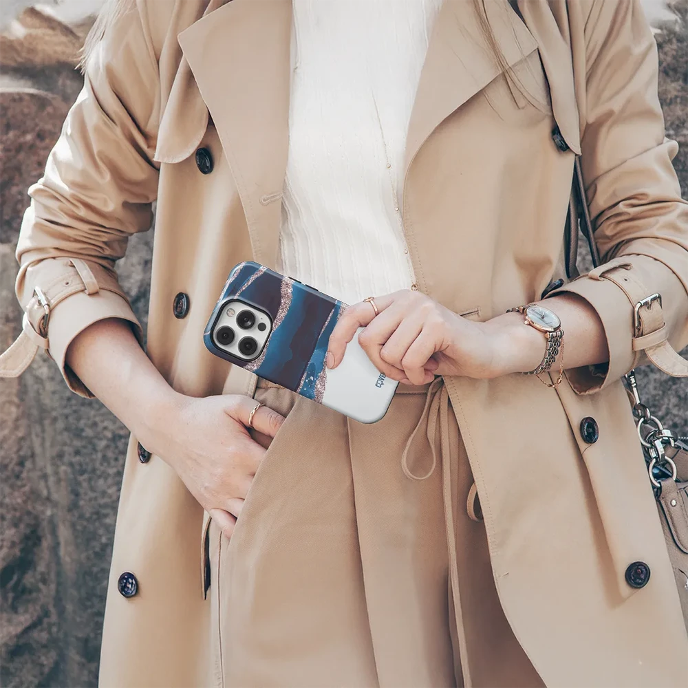 Coveris Telefono dėklas Magsafe "Midnight strata" iPhone 12-17, Samsung S22-26, Google Pixel 10/Pro/ProXL modeliams
