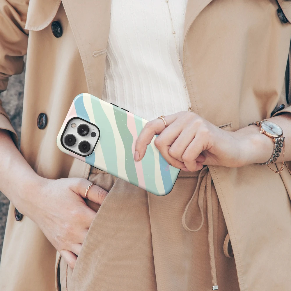 Coveris Telefono dėklas Magsafe "Mintflow" iPhone 12-17, Samsung S22-26, Google Pixel 10/Pro/ProXL modeliams