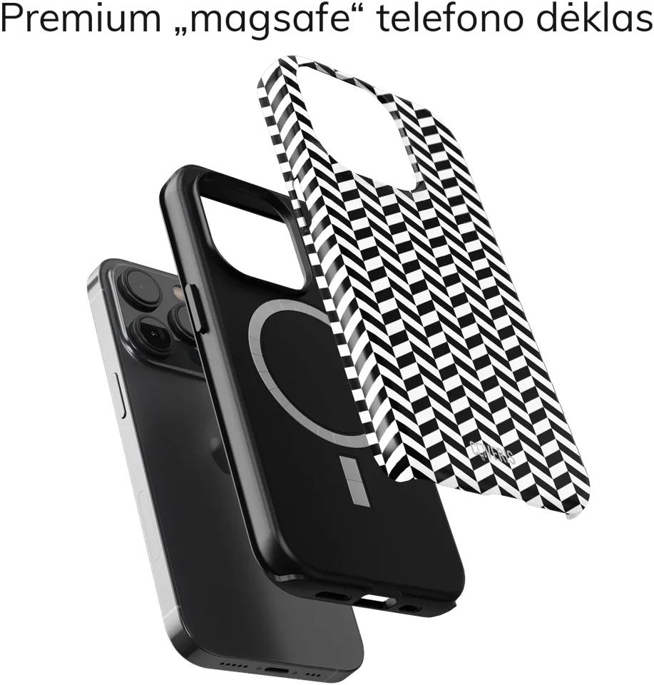Coveris Telefono dėklas Magsafe "Moire" iPhone 12-17, Samsung S22-26, Google Pixel 10/Pro/ProXL modeliams